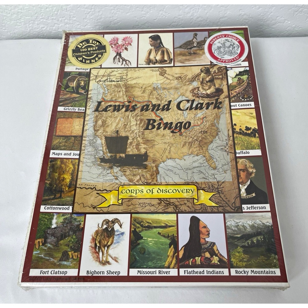 Lucy Hammett Games Lewis and Clark Bingo Educational History Game 2+ 2002